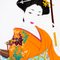 Piatto Geisha in pregiata porcellana giapponese, Immagine 2
