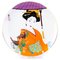 Japanischer Geisha Teller aus Feinporzellan 1