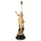 19th Century French Pearl Gilt Spelter Sculpture Lamp Base from L & F Moreau, Image 1