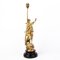 19th Century French Pearl Gilt Spelter Sculpture Lamp Base from L & F Moreau 4