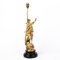 19th Century French Pearl Gilt Spelter Sculpture Lamp Base from L & F Moreau, Image 4