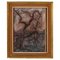 Artista belga, Paesaggio ad albero nodoso, Disegno a pastello, Incorniciato, Immagine 1