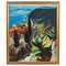 Armand Romainville, Cap Ferrat Exotic Garden, Oil Painting, Framed 1