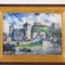 Michel Genot, Cityscape, Hand-Painted Bas Relief in Porcelain 2