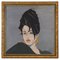 Vogel, Art Deco Portrait, Ölgemälde, gerahmt 1