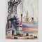 Belgian Artist, Ferry Harbour, Watercolour Painting, Image 2