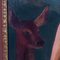L. Hock, Nude Woman and Doe, Oil Painting, Framed 4