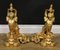 Rococo French Gilt Metal Greek Sphinx Fireplace Chenets Andirons, Set of 2, Image 4
