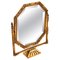 Specchio Art Deco girevole in legno dorato, Immagine 1
