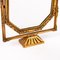 Specchio Art Deco girevole in legno dorato, Immagine 4
