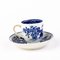 18th Century Blue & White Porcelain Tea Cup & Saucer from Worcester, Set of 2 4
