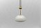 Brass and Ceramic Counterweight Posa Pendant Lamp by by Florian Schulz, 1970s 7