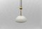 Brass and Ceramic Counterweight Posa Pendant Lamp by by Florian Schulz, 1970s, Image 7