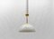 Brass and Ceramic Counterweight Posa Pendant Lamp by by Florian Schulz, 1970s, Image 1