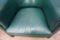 Vintage Petrol Colored Leather Club Chairs, Set of 2, Image 5