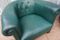 Vintage Petrol Colored Leather Club Chairs, Set of 2 6