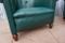 Vintage Petrol Colored Leather Club Chairs, Set of 2 7
