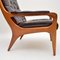 Vintage Walnut & Leather Armchairs attributed to Howard Keith, 1960s, Set of 2 8