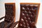 Vintage Walnut & Leather Armchairs attributed to Howard Keith, 1960s, Set of 2, Image 5
