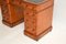Victorian Satin Wood Pedestal Desk with Leather Top, 1860s, Image 10