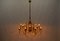 Mid-Century Modern Brass Chandelier Lamp, Italy, 1970s 2