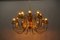 Mid-Century Modern Brass Chandelier Lamp, Italy, 1970s 10