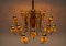 Mid-Century Modern Brass Chandelier Lamp, Italy, 1970s 11