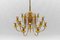 Mid-Century Modern Brass Chandelier Lamp, Italy, 1970s 14