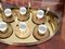 Game Coffee Cups with Bill Tray and Porcelain and Teaspo, Set of 7 5