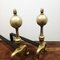 Bronze and Wrought Iron Chimney Morillos, 1940, Set of 2, Image 3