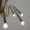 Lámpara de araña de latón de 16 luces, años 50, Imagen 4