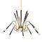 Lámpara de araña de latón de 16 luces, años 50, Imagen 3