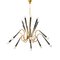 Lámpara de araña de latón de 16 luces, años 50, Imagen 2
