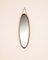 Italian Oval Wooden Wall Mirror, 1960s, Image 1