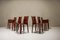 CAB Chairs in Burgundy Leather by Mario Bellini for Cassina, Italy, 1970s, Set of 6 1