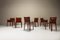 CAB Chairs in Burgundy Leather by Mario Bellini for Cassina, Italy, 1970s, Set of 6 3