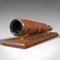 Antique English 3 Draw Telescope in Brass & Leather, 1890s 8