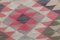 31 x 113 pies, decoración turca rosa, corredor de la escalera, alfombra de corredor turca, corredor minimalista, alfombra vintage 3 x 11, alfombra hecha a mano, corredores, decoración lamentable, años 60, Imagen 8