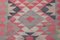 31 x 113 Ft, rosa türkisches Dekor, Treppenläufer, türkischer Läufer, minimalistischer Läufer, Vintage Teppich 3 x 11, handgefertigter Teppich, Läufer, schäbiges Dekor, 1960er 6