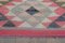 31 x 113 Ft, rosa türkisches Dekor, Treppenläufer, türkischer Läufer, minimalistischer Läufer, Vintage Teppich 3 x 11, handgefertigter Teppich, Läufer, schäbiges Dekor, 1960er 10