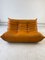 Togo Living Room Set in Cognac Leather by Michel Ducaroy for Ligne Roset, Set of 5, Image 4