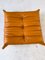 Set da salotto Togo in pelle color cognac di Michel Ducaroy per Ligne Roset, set di 5, Immagine 3