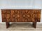 Art Deco Sideboard in Walnut Briar with Doors and Shelves, 1940 1