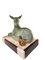 Art Deco Goat with Bird in a Pastoral Scene in Spelter on Marble after Irénée Rochard, 1920-1930s, Image 2