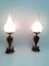Varnished Metal, Brass and Glass Table Lamps, Italy, 1950s, Set of 2, Image 2