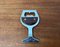 Mid-Century Wine Glass-Shaped Bottle Opener in Metal and Wood, 1960s 6