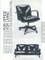 Postmodern Desk Chair in Black Leather by Vico Magistretti for ICF De Padova, 1978 3