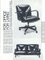Postmodern Desk Chair in Black Leather by Vico Magistretti for ICF De Padova, 1978, Image 3
