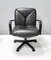 Postmodern Desk Chair in Black Leather by Vico Magistretti for ICF De Padova, 1978, Image 1