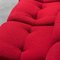 Modular Sofa in Red Fabric, 1970s, Set of 4 5